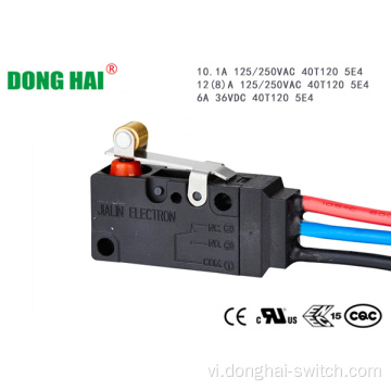 Công tắc Micro kín với con lăn bản lề